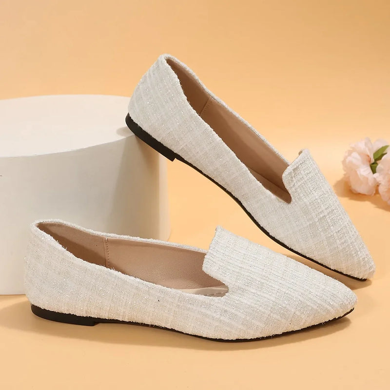 Zoë - Orthopedische Elegante Witte Loafers-35-State of Style