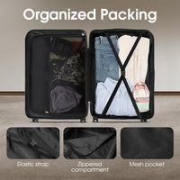 ABS Hard Shell Luggage with Spinner Wheels & TSA Lock